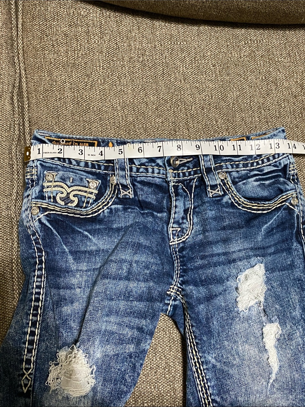 Rock Revival flash Cuffed straight Jeans size 26 - Picture 9 of 9